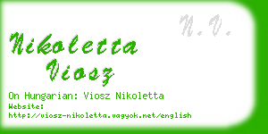 nikoletta viosz business card